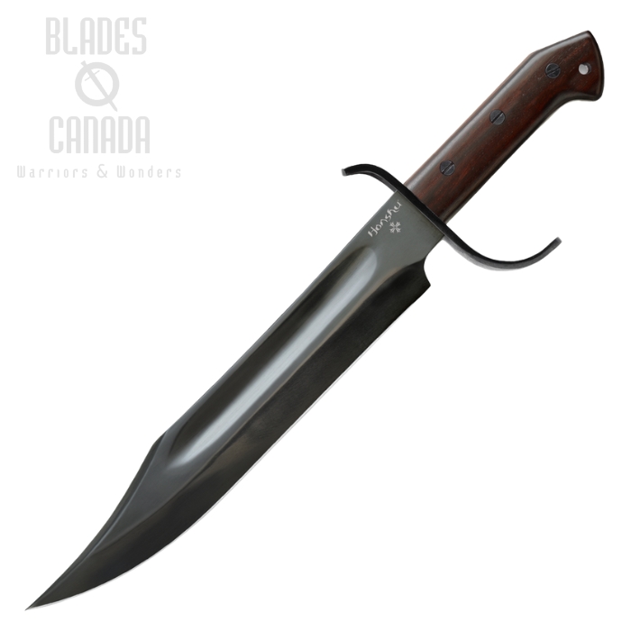 United Cutlery Honshu Historic Forge Pioneer Bowie Knife, Carbon, Leather Sheath, UC3545
